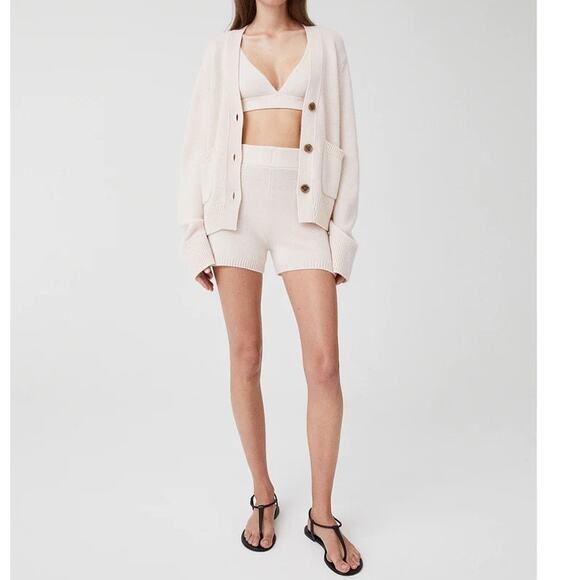 Lisa Yang Winnie Shorts 100% Cashmere Pearl Warm Cream Size 0 Extra Small NWT - Picture 6 of 15